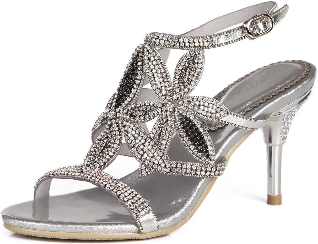 LizFoYa Women High Heels - Beaded Cutout Design