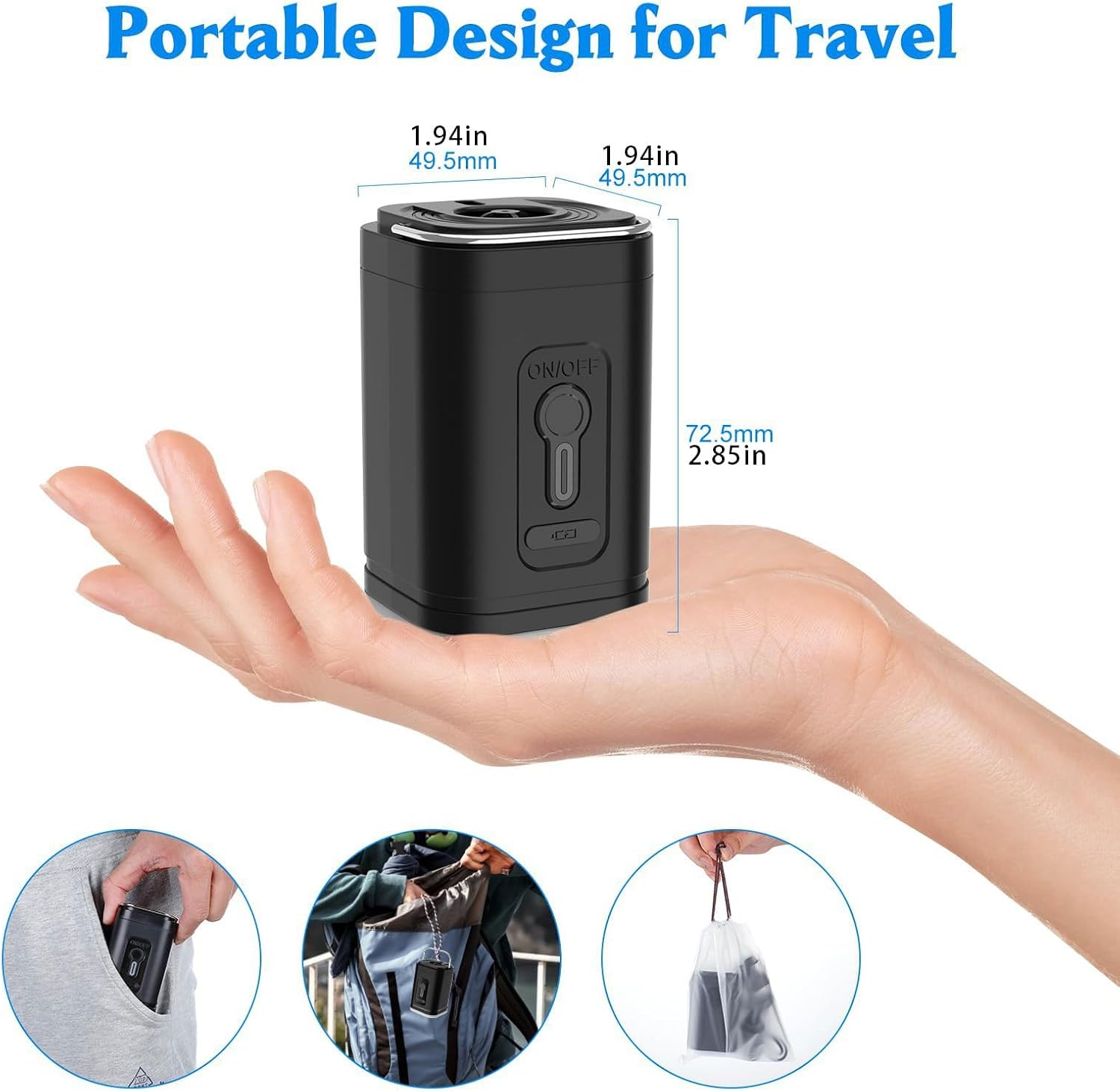 Electric Air Pumps for Inflatables Portable Rechargeable Small Pumps for Exercise Float Pool Float Airs Bed Mattress Rechargeable Cordless Inflator