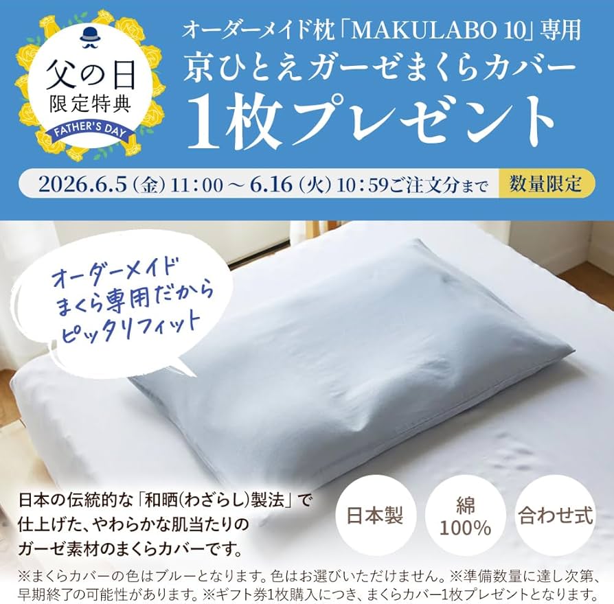 Amazon｜昭和西川 まくらぼ オーダーメイド枕ギフト券「MAKULABO 10