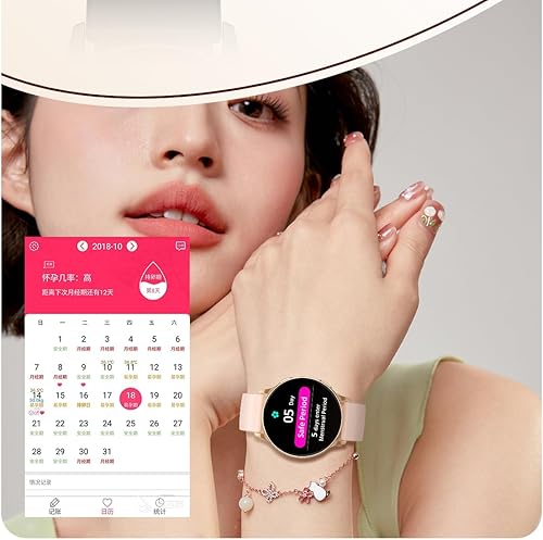 Vista 7 de Reloj inteligente para mujer, pantalla AMOLED Ultra-HD de 1.32 pulgadas, (responder/hacer llamadas) con asistente de voz NFC/AI, compatible con Negro