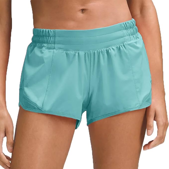 Husnainna Pantaloncini Sportivi Donna Vita Alta 6,3 Cm - Da Corsa Con Tasca Con Cerniera, Fodera In Rete, Elastico Largo - 2