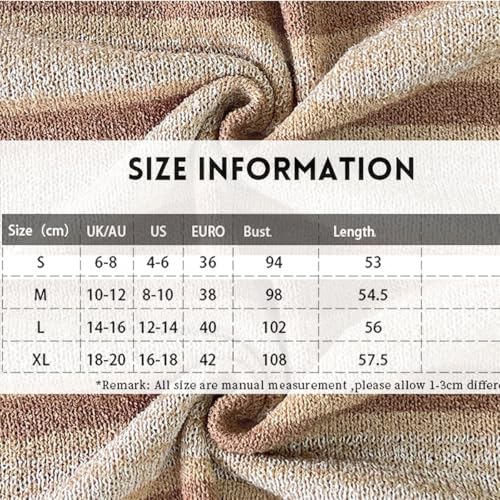 Women's Striped Color Block Sweater Vest, Oversized Crewneck Knit Tank Top with Ribbed Trim for Spring Summer Outfits (Green,Medium)