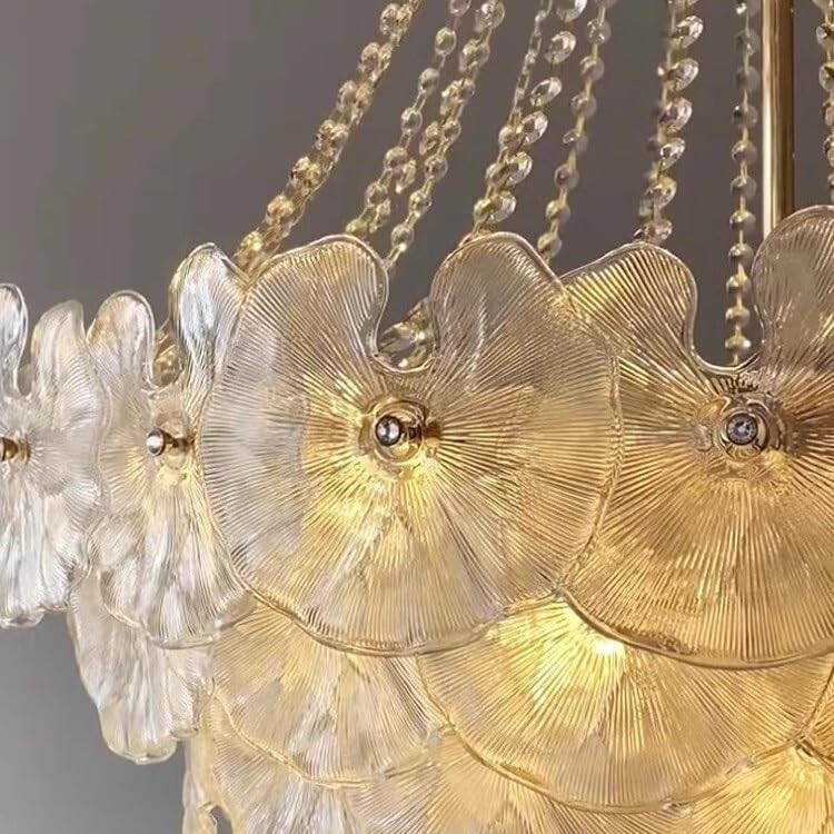 Suspension en cristal classique luminaire de salon chic et moderne