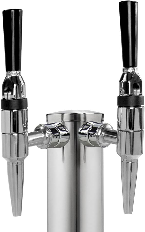 Kegco DT145-2P-STOUT Draft Beer Tower, 2 Faucet, Stainless Steel
