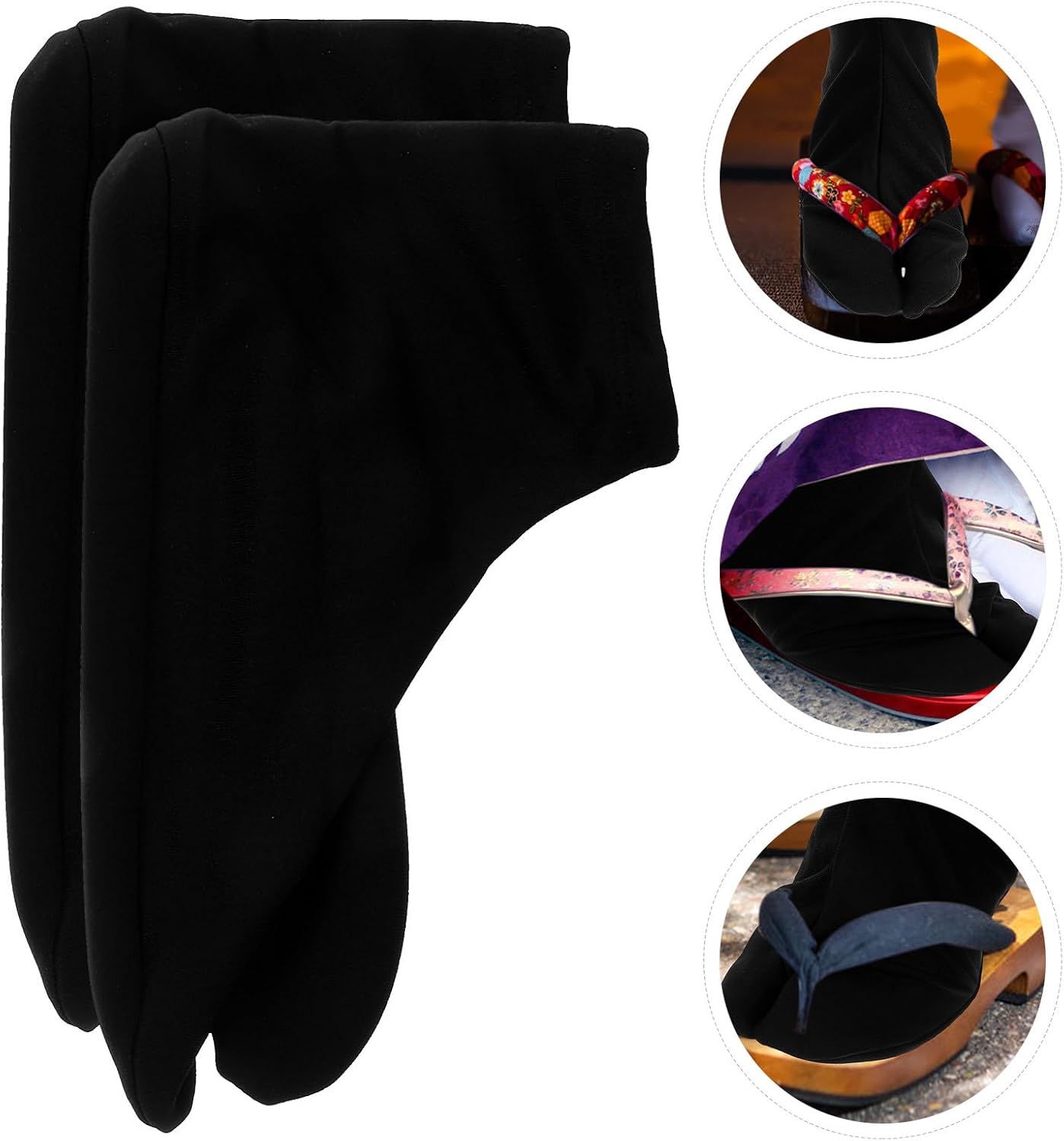 Traditional Japanese Split Toe Socks for Men Breathable Non-slip Toe Separator Socks Soft Cloth Material for Sports Yoga Running Daily Wear