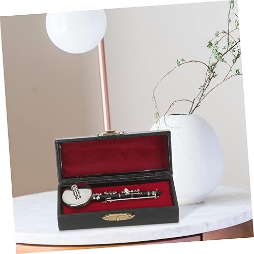 Miniatura 7 de Vaguelly 2 juegos de clarinete modelo muñeca casa accesorios hogar acentos decoración mini miniatura Clarinete miniatura Clarinete miniatura