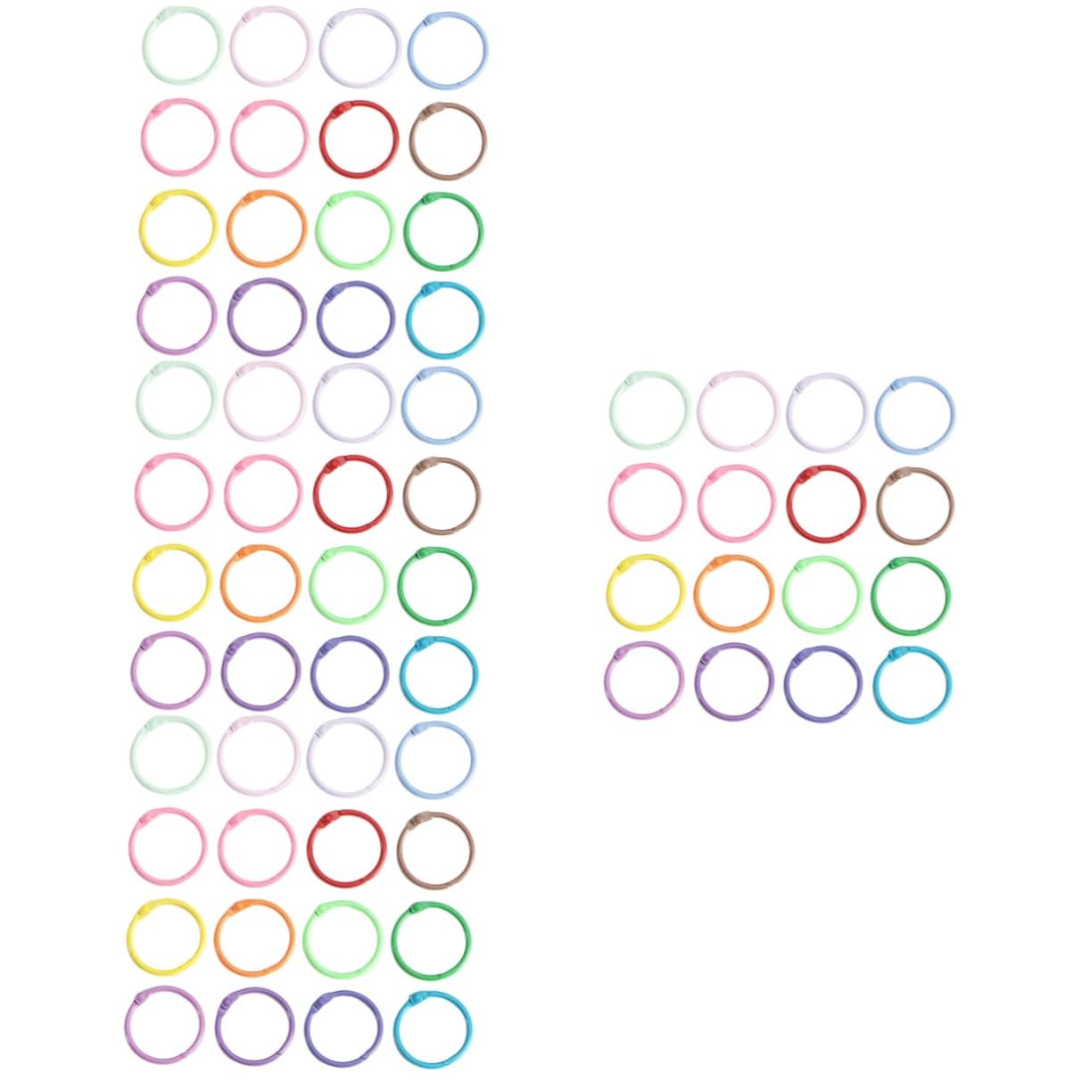 DOITOOL 4 Set Colorati Per Raccoglitori Multi Per Diy Accessori Per Chiavi E Libri Materiale Resistente E Design Per Progetti Artigianali E Organizzazione 60 Pezzi * 4