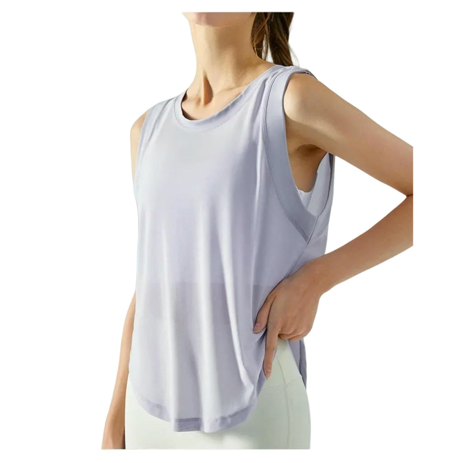 Sujetador Deportivo Mujer Camisas Deportivas Sin Mangas para Mujeres Talla De Talla De Planta XL Top De Yoga Transpirable Camiseta De Entrenamiento De Gimnasio-marrón-SG