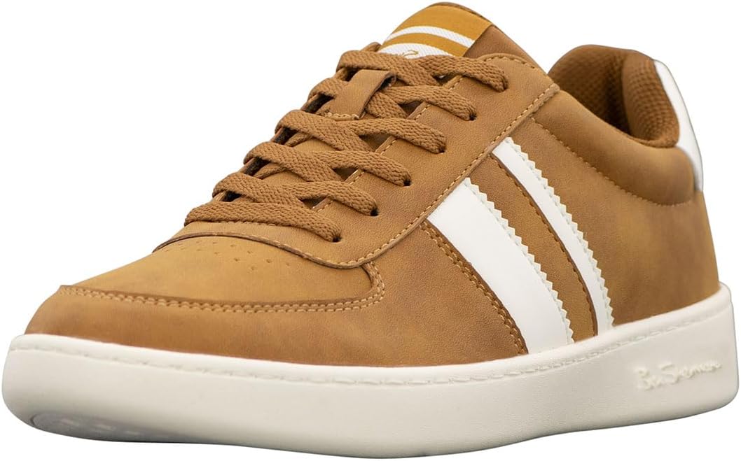 Ben Sherman Men's Hyde Sneaker, Honey Brown/Whisper White, 11.5