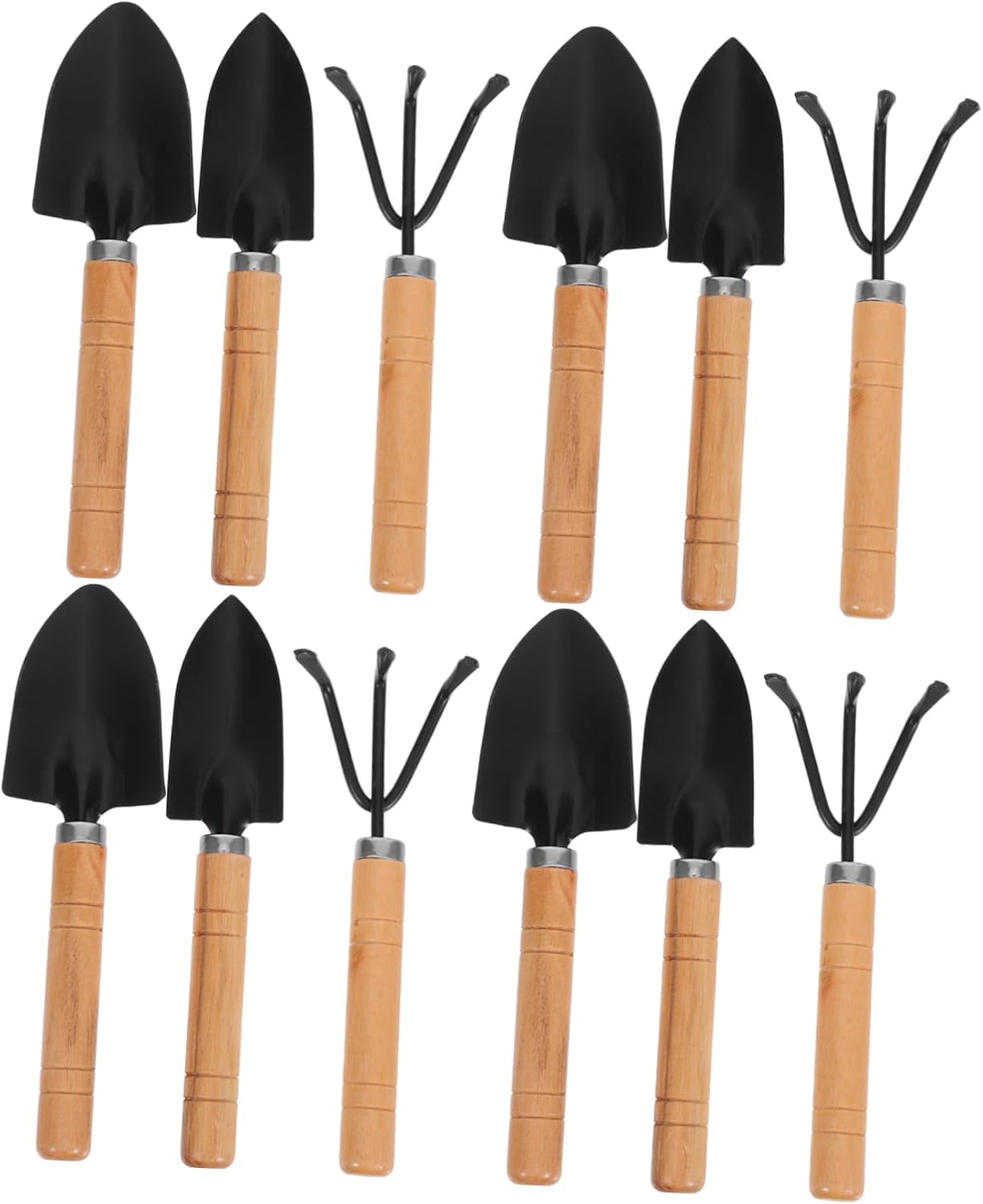 15pcs Mini Garden Tool Set with Wood and Iron Hand Tools