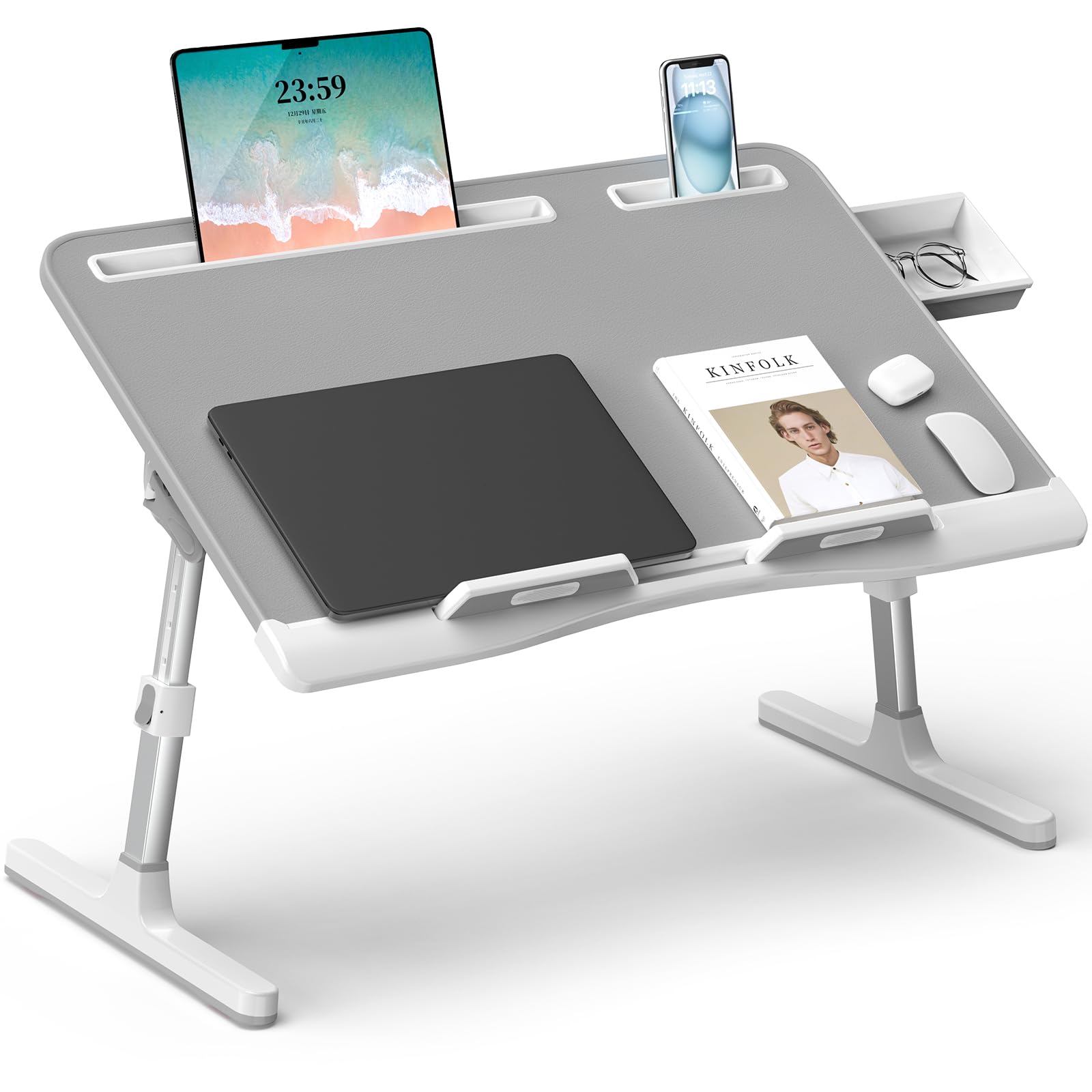 EVETTO X-Large Leather Adjustable Bed Desk