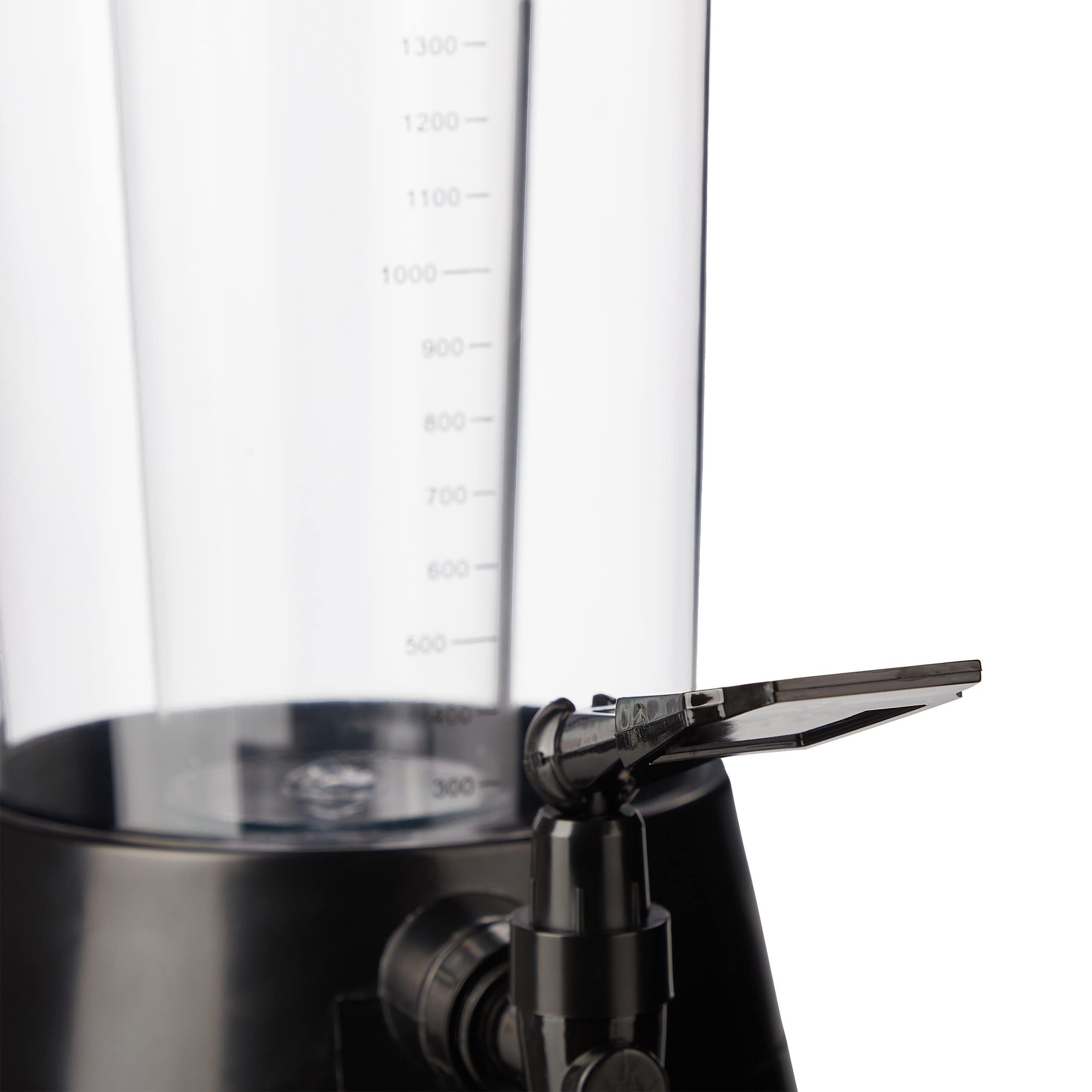 Relaxdays Distributeur de bière 2,5 L Robinet Poussoir Tireuse à Boissons Réfrigération Transparent Noir