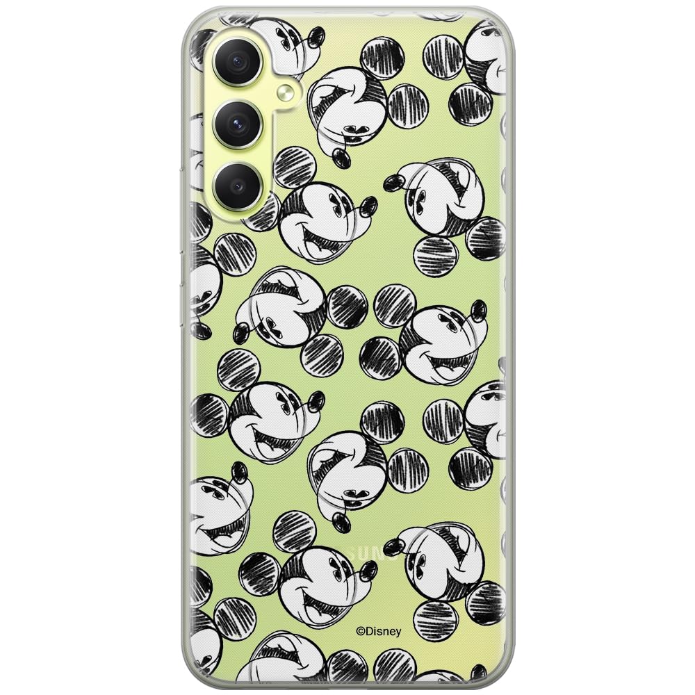 ERT GROUP mobile phone case for Samsung A34 5G original and officially Licensed Disney pattern Mickey 025 optimally adapted to the shape of the mobile phone, partially transparent
