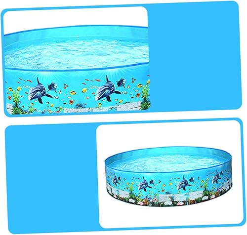 Miniatura 6 de ibasenice 2 piezas de verano para niños, piscina redonda para niños y niños, piscina para patio trasero, piscina infantil de plástico, divertido