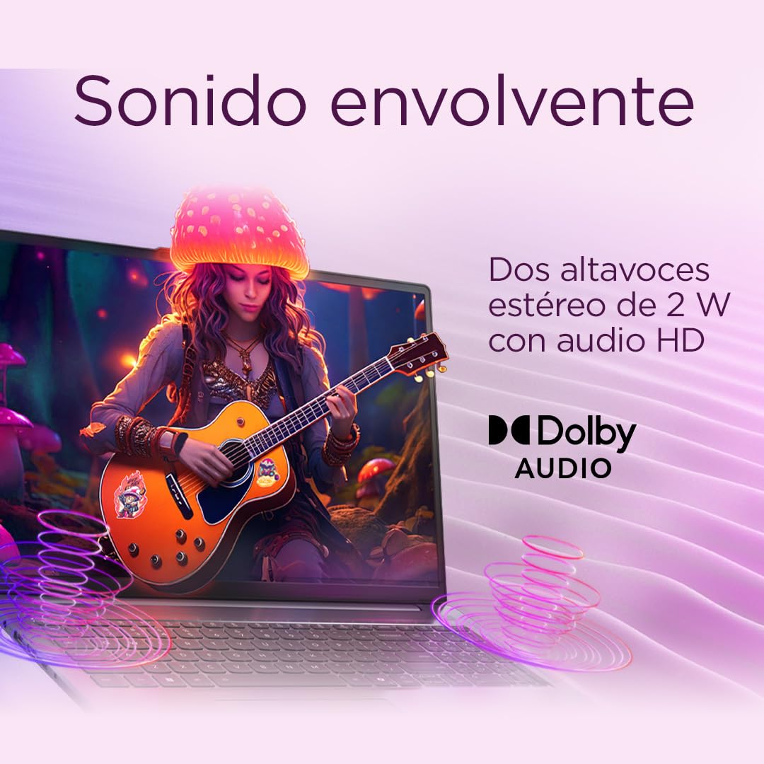 Lenovo IdeaPad Slim 3 Gen 10 – Ordenador Portátil 15.3" WUXGA (AMD Ryzen 7 170, 16 GB RAM, 1 TB SSD, Wi-Fi 6, USB-C, Windows 11 Home) Teclado QWERTY Español - Gris Luna