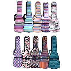 10MM Sponge Padding Waterproof Durable Colorful Conventional Ukulele Case Bag with Storage (23/24 Inch, Bohemia No.2) - Les Beatles, Paul McCartney, John Lennon, RIngo Starr, George Harrison