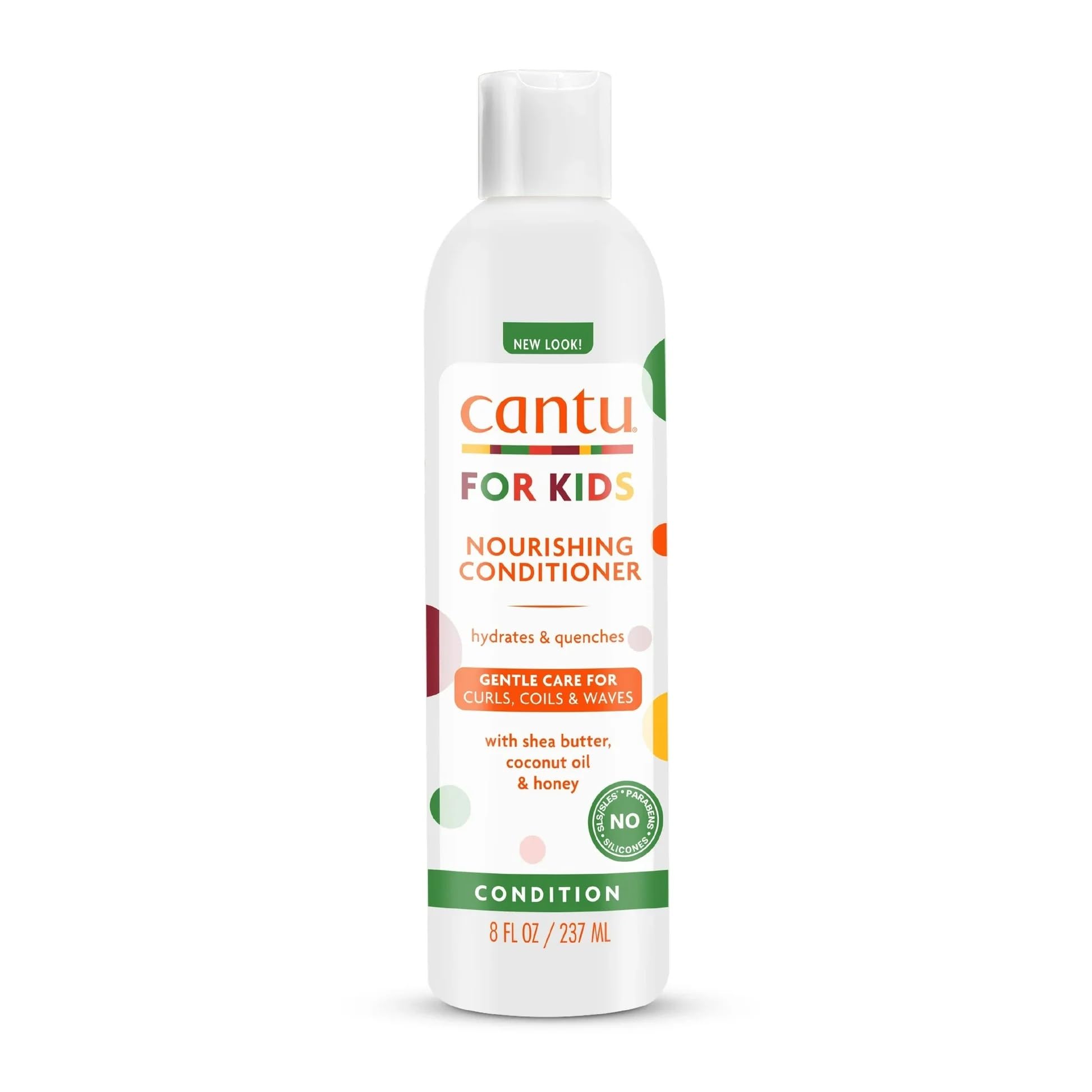 Cantu Lot de 4 soins capillaires doux - enfant/cheveux bouclés - shampoing/après-shampoing/démêlant/gel coiffant