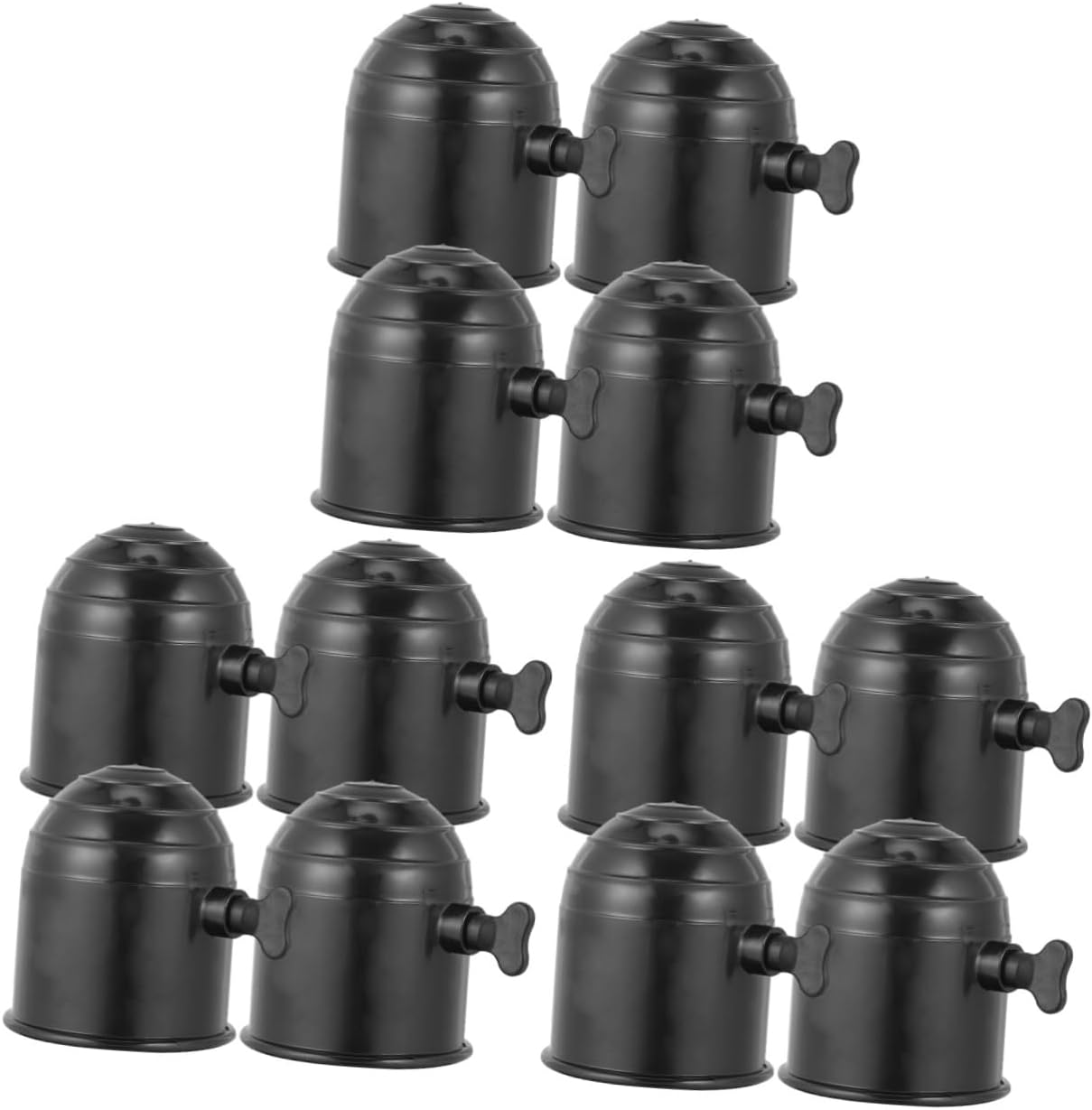 Luxshiny 3sets Trailer Hitch Ball Cover Towball Protector Cap Truck Hitch Cover Black No Tools Required 4pcs*3