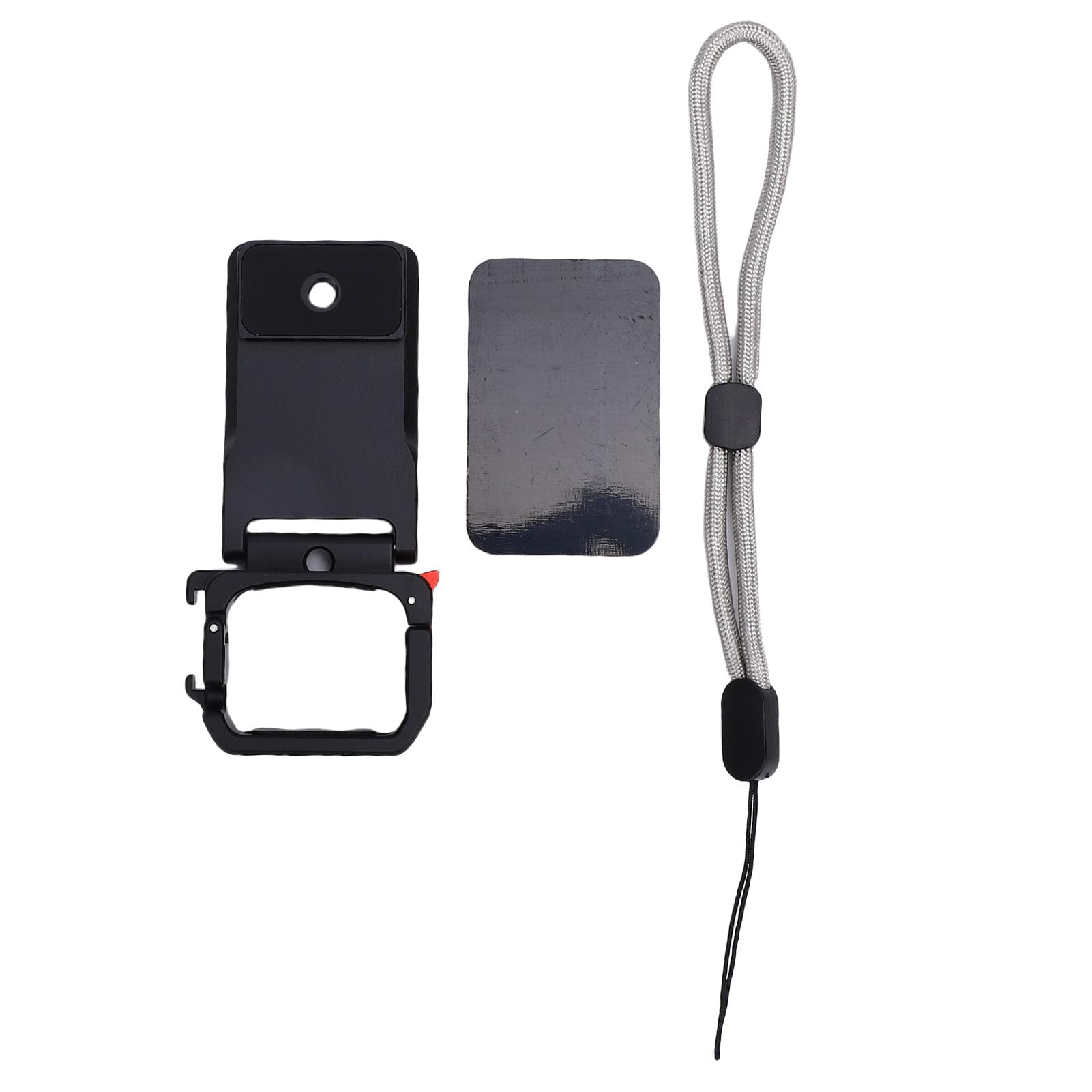 Base magnética de cámara de acción con diseño de aleación de aluminio duradero para POCKET 3 y accesorios, ideal para la estabilidad de filmación (rosa)