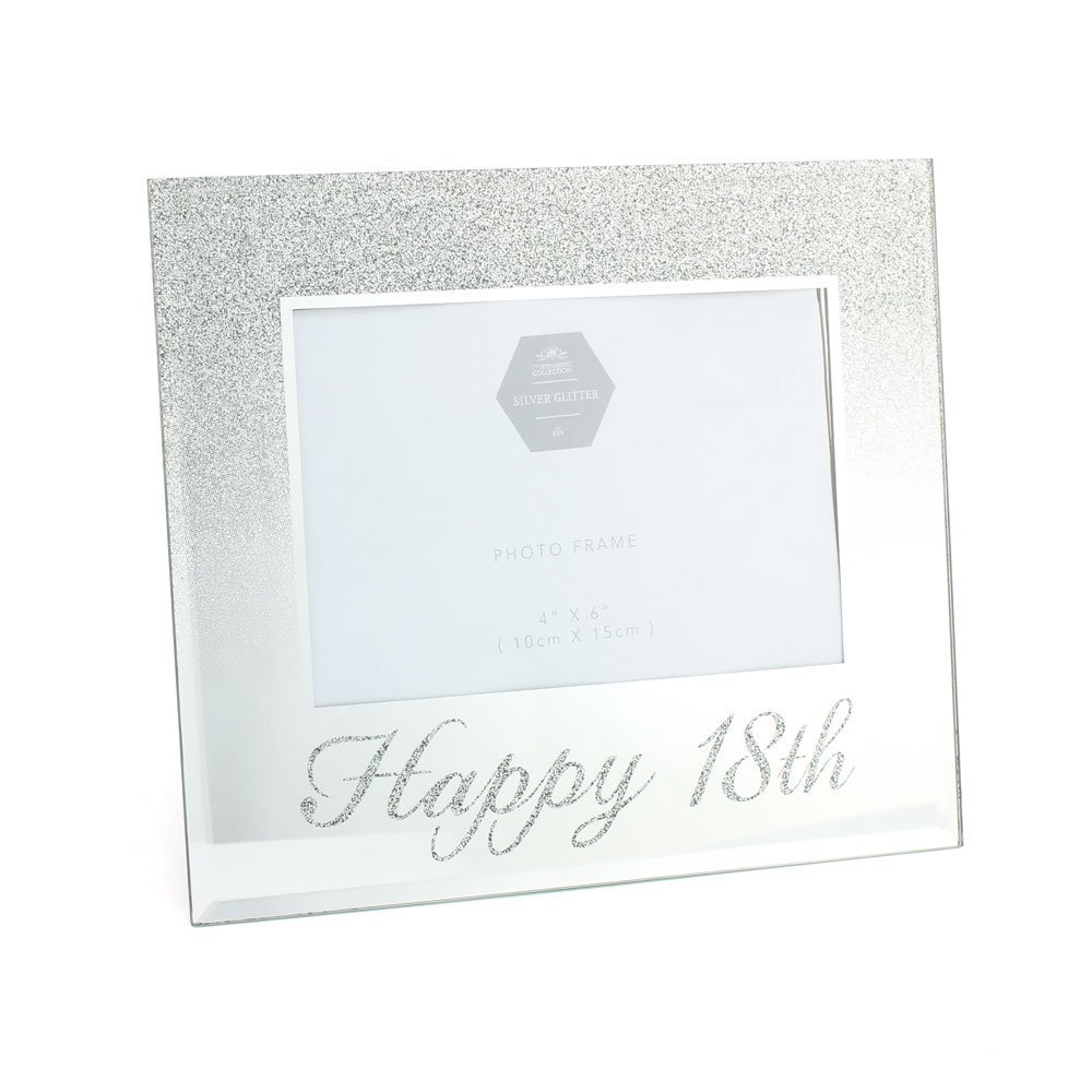 Lesser & Pavey Mirror Happy 18th Frame, Silver, 4 x 6-Inch