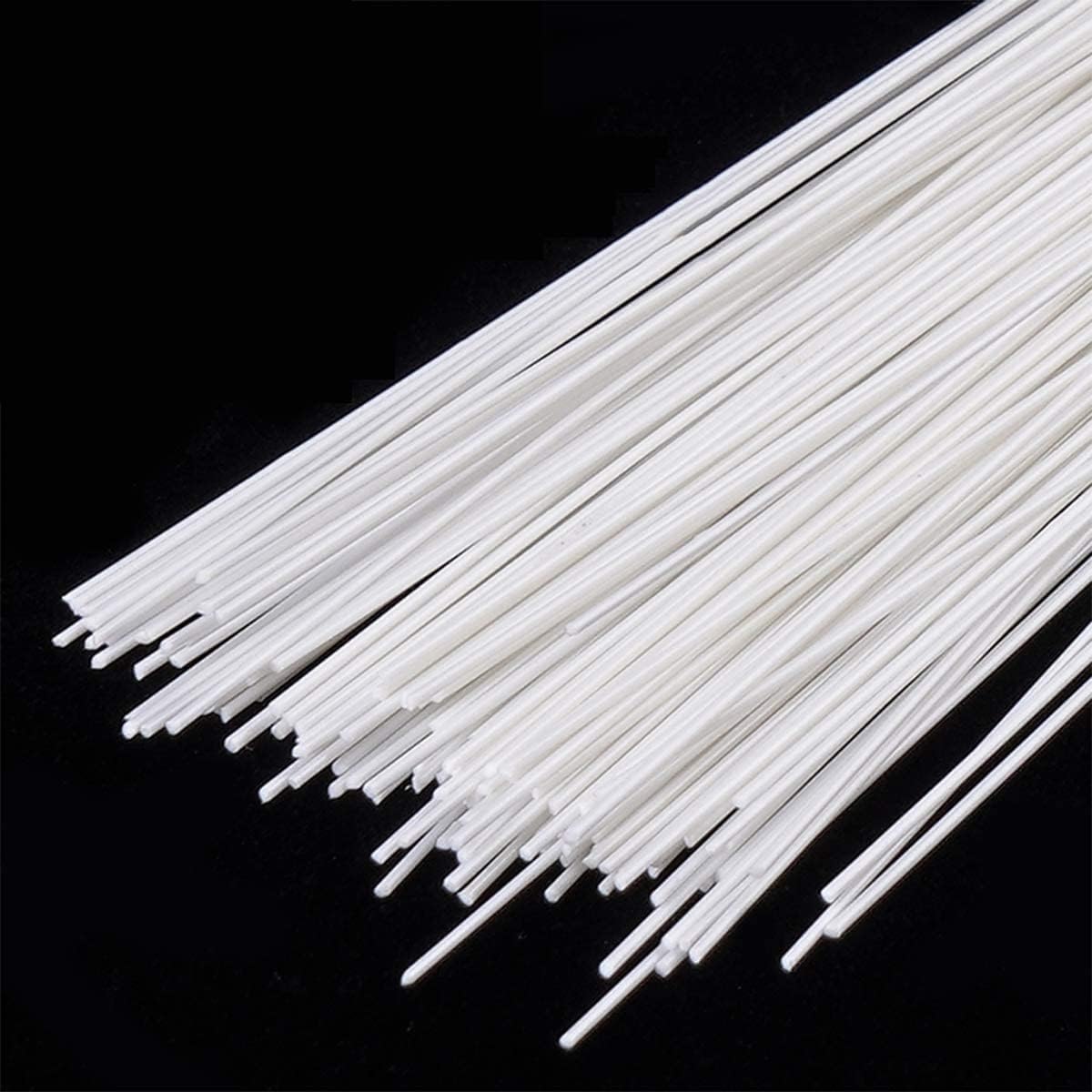 40 Barre Tonde in Plastica ABS Stirene Bianco 0.5-10mm x 500mm per Modellismo