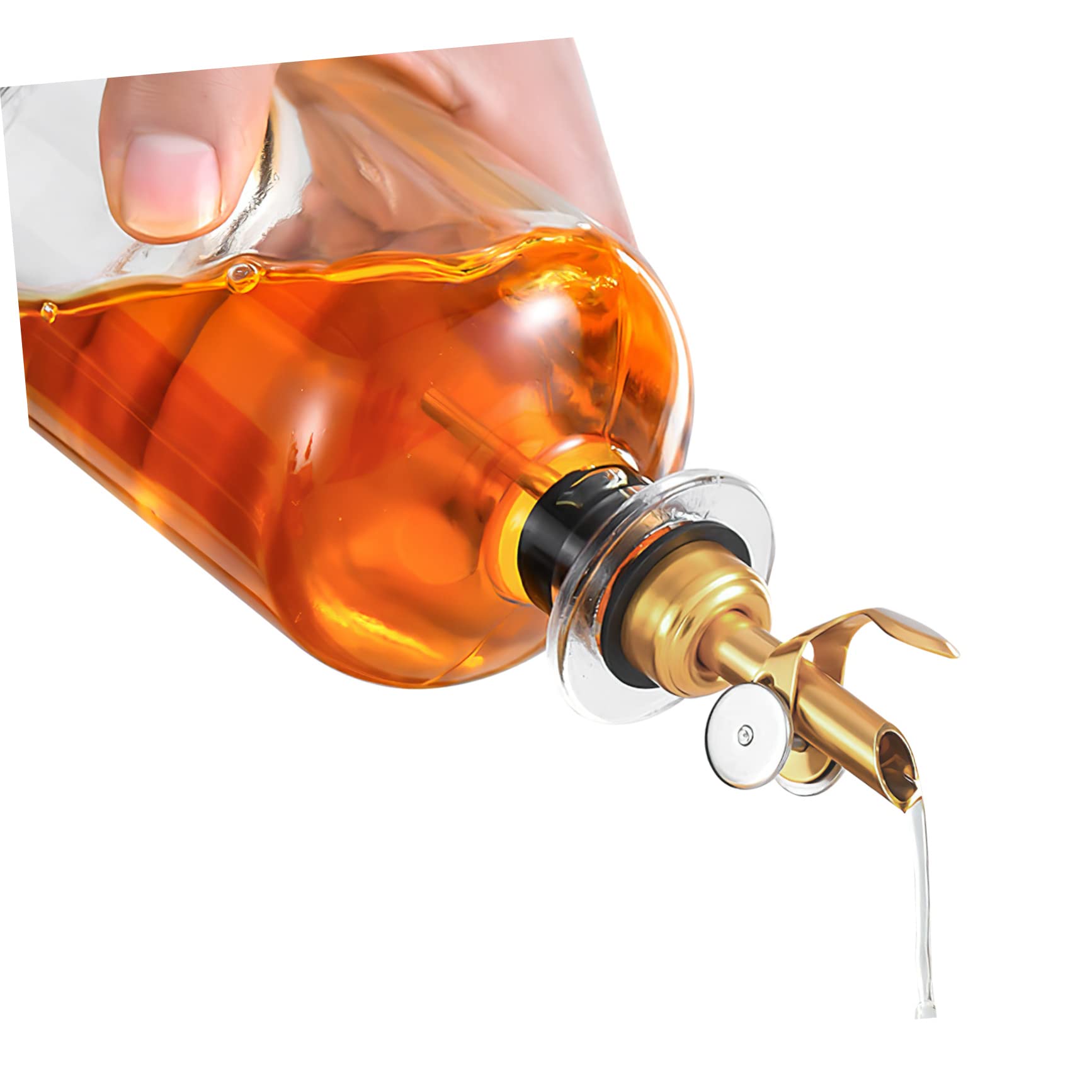 2 piezas Botella de Aceite de Vidrio con Dosificador Automático de Dispensador de Vinagre y Salsa Utensilio Práctico para Cocina