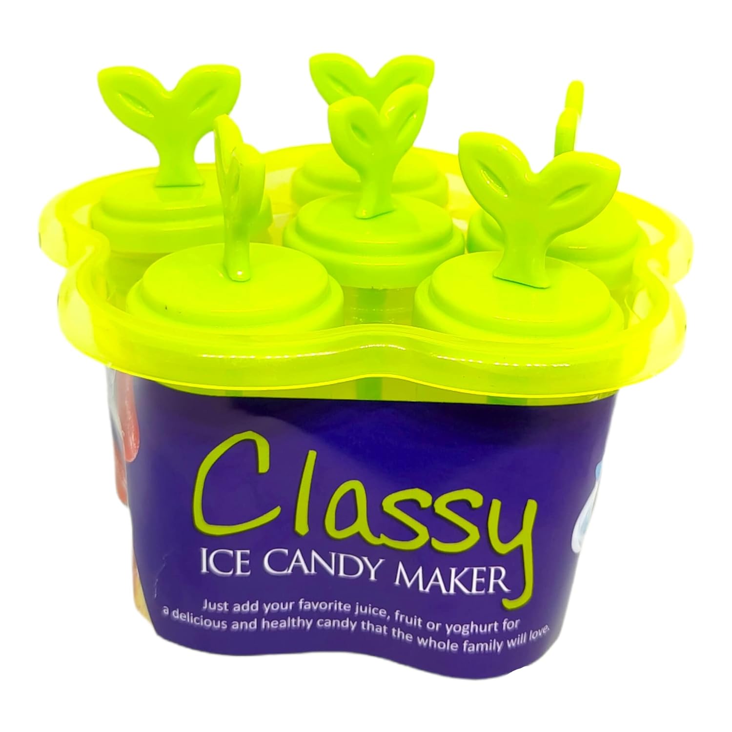 Buy Set of 6 Plastic Reusable Ice Pop Makers, Homemade Ice Cream Moulds