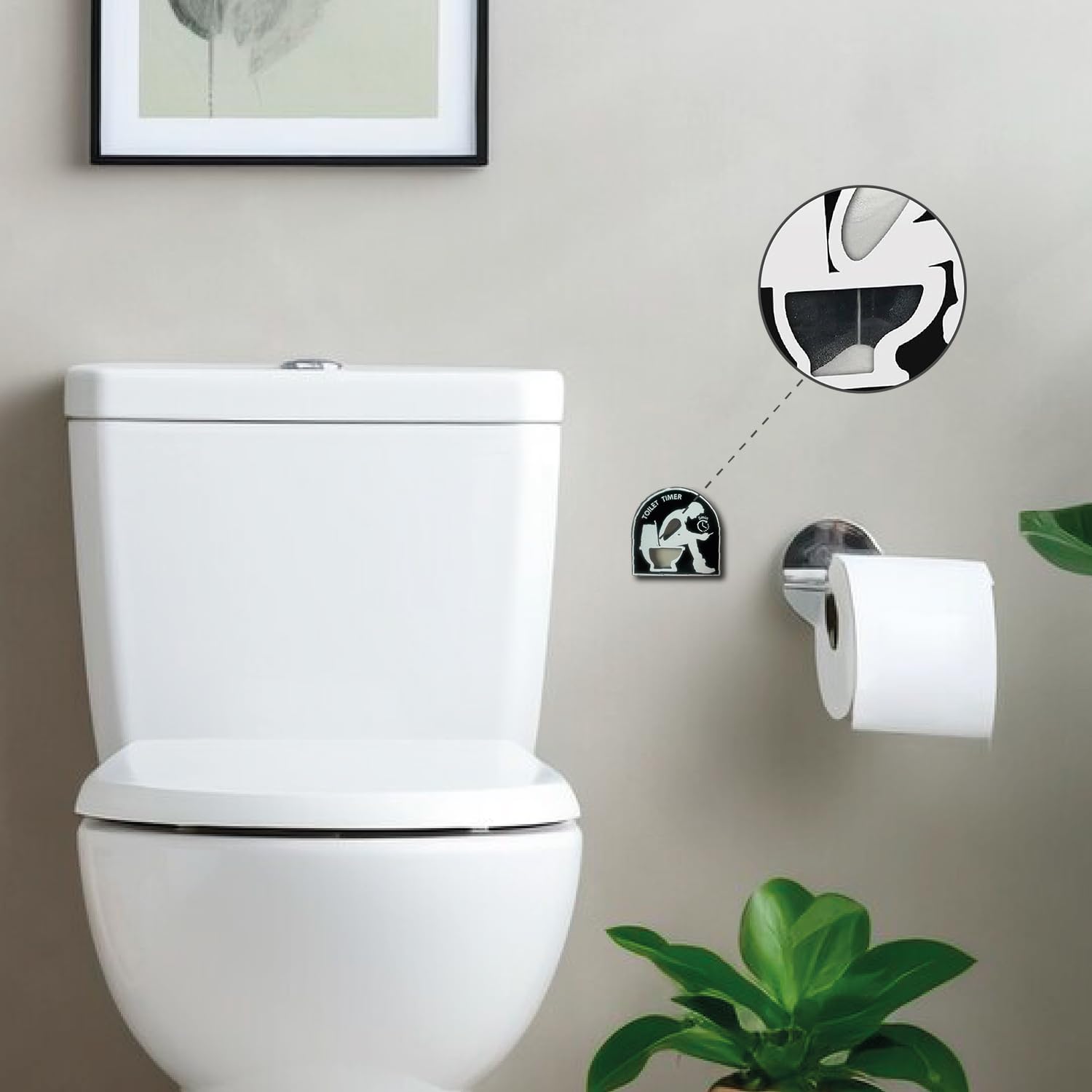 Toilet Timer® | Temporizador Divertido para el Inodoro | Timer de 5 Minutos para Aseos y el Baño | Idea de Regalo para Niños y Adultos | Fijación Rápida con Ventosa | OriginalCorner®
