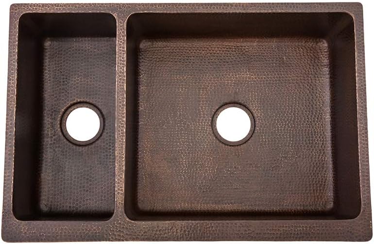 Premier Copper Products KSP3_KA25DB33229 33-Inch Kitchen Sink and Drain Package