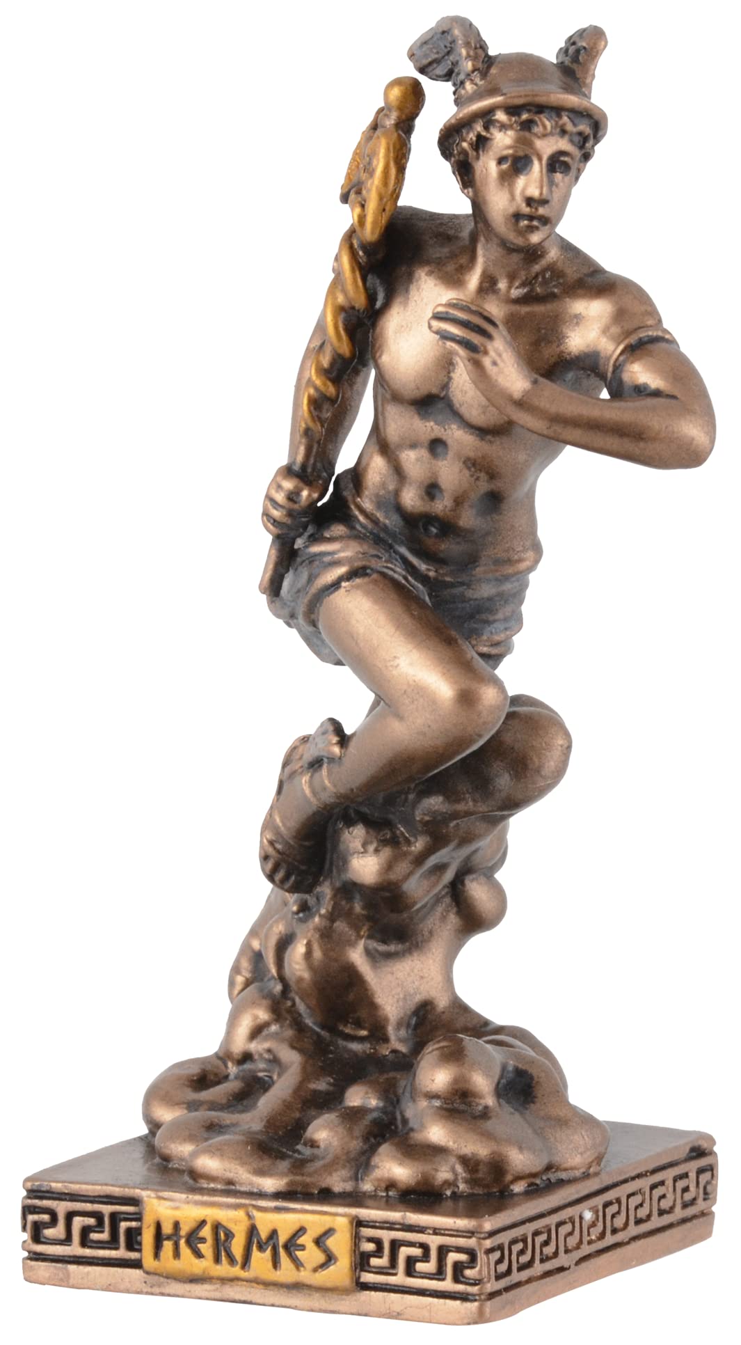 Veronese - Figura en miniatura de Dios Griego Hermes (pintado en bronce)