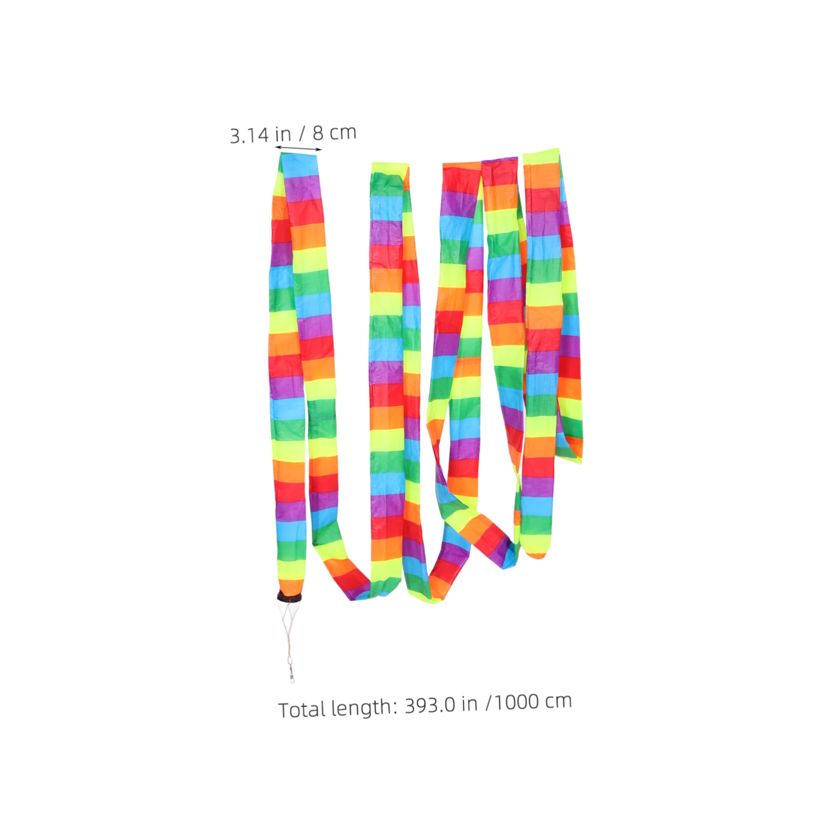 JOINPAYA Kite Tail Parts Rainbow Kite Tail Sturdy Fabric Easy Installation for Outdoor Flying