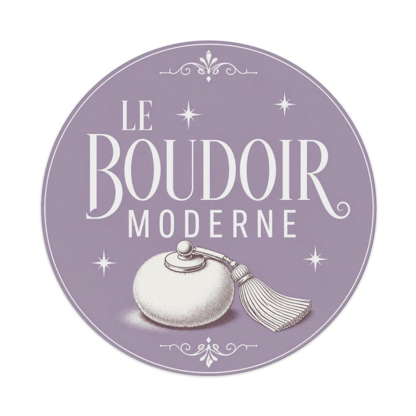Olyhtr 8X8inch Classic Style Boudoir Moderne Novelty Rules French Screenprint Icon Metal Tin Sign