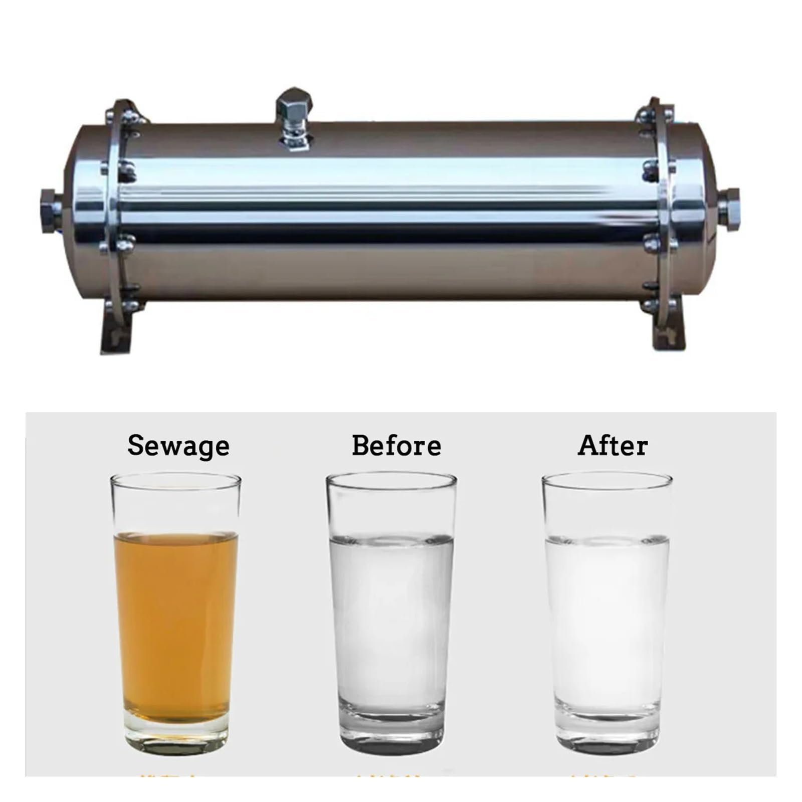 Osmosis Inversa Domestica, Ultrafiltración de Filtro de Agua de Acero Inoxidable 600L/1000L 304, purificador de Agua, filtros UF Rectos for Bebidas de Cocina doméstica Comercial(1000L)
