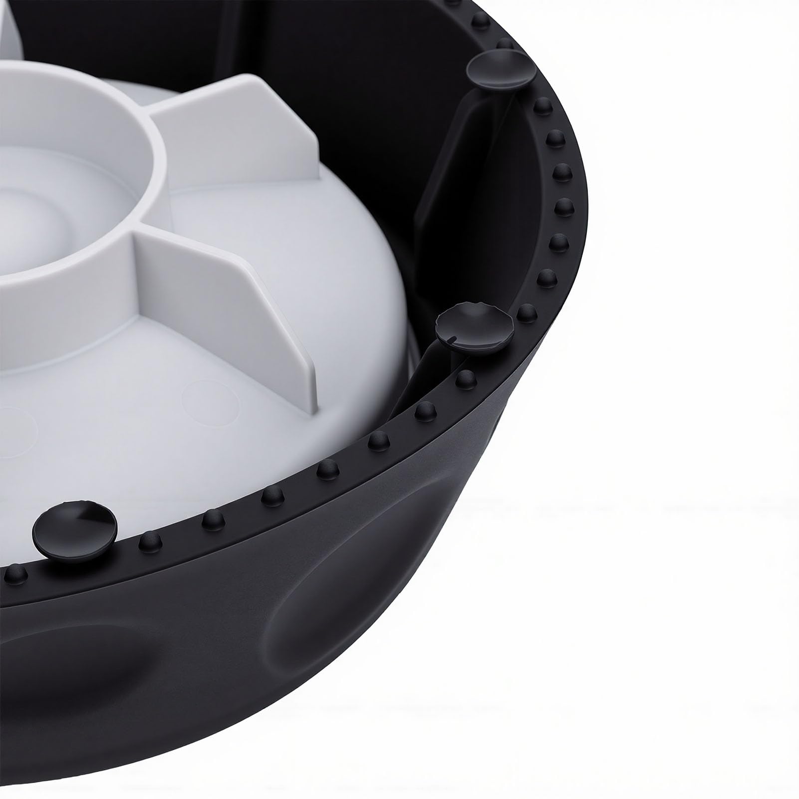 Ciotola Leccata per Cani, Distributore Lento di Leccata Liquida, Tappetino Antigoccia Antiscivolo Fondo Antiscivolo, Facile da Pulire, Silicone PP per Cane Anziano Cucciolo Nuovo (BLACK)