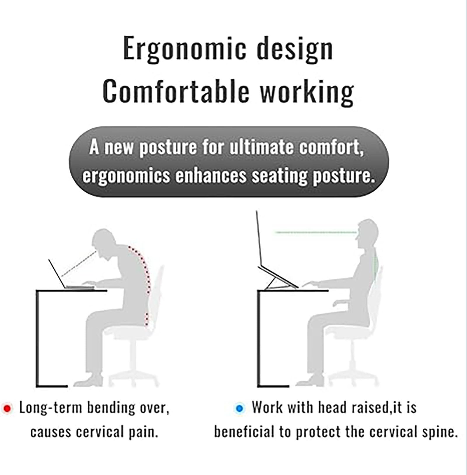 Soporte portátil para portátil Acer Aspire 5, ergonómico de 6 niveles de ángulos, ajustable, soporte elevador de ABS compatible con laptop