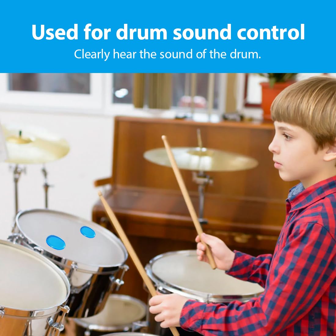 24 stück Gel Dämpfer Silikon Drum Mute Gel Ungiftig Selbstklebend Silikon Trommel Pads für Schlagzeug Klangregelung (Transparent)