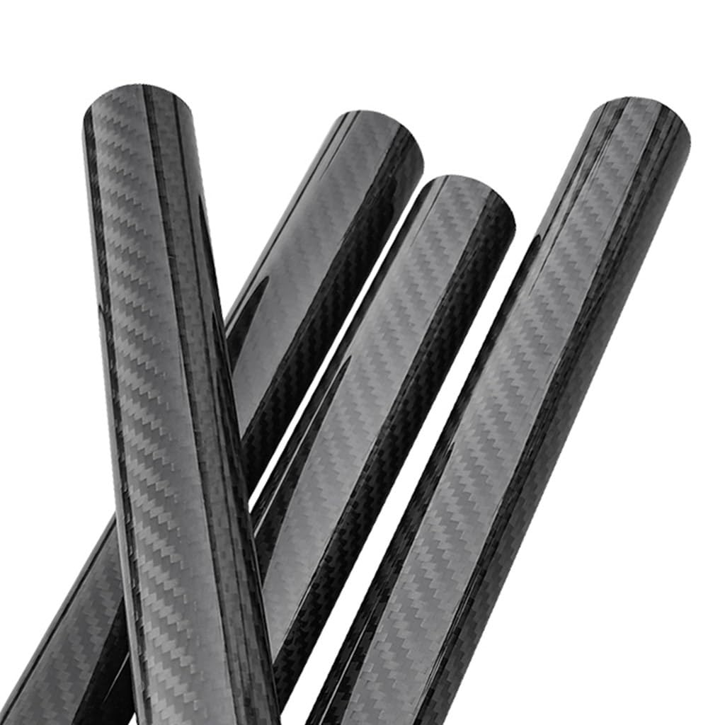 3K Plain Twill Glossy Carbon Fiber Tube, Length 500mm OD 6/7/8/9/10/12/13/14/15/16mm Carbon Fiber Round Tube For Drone Accessories (Color : Twill Glossy, Size : 2pcs 8x4x500mm)
