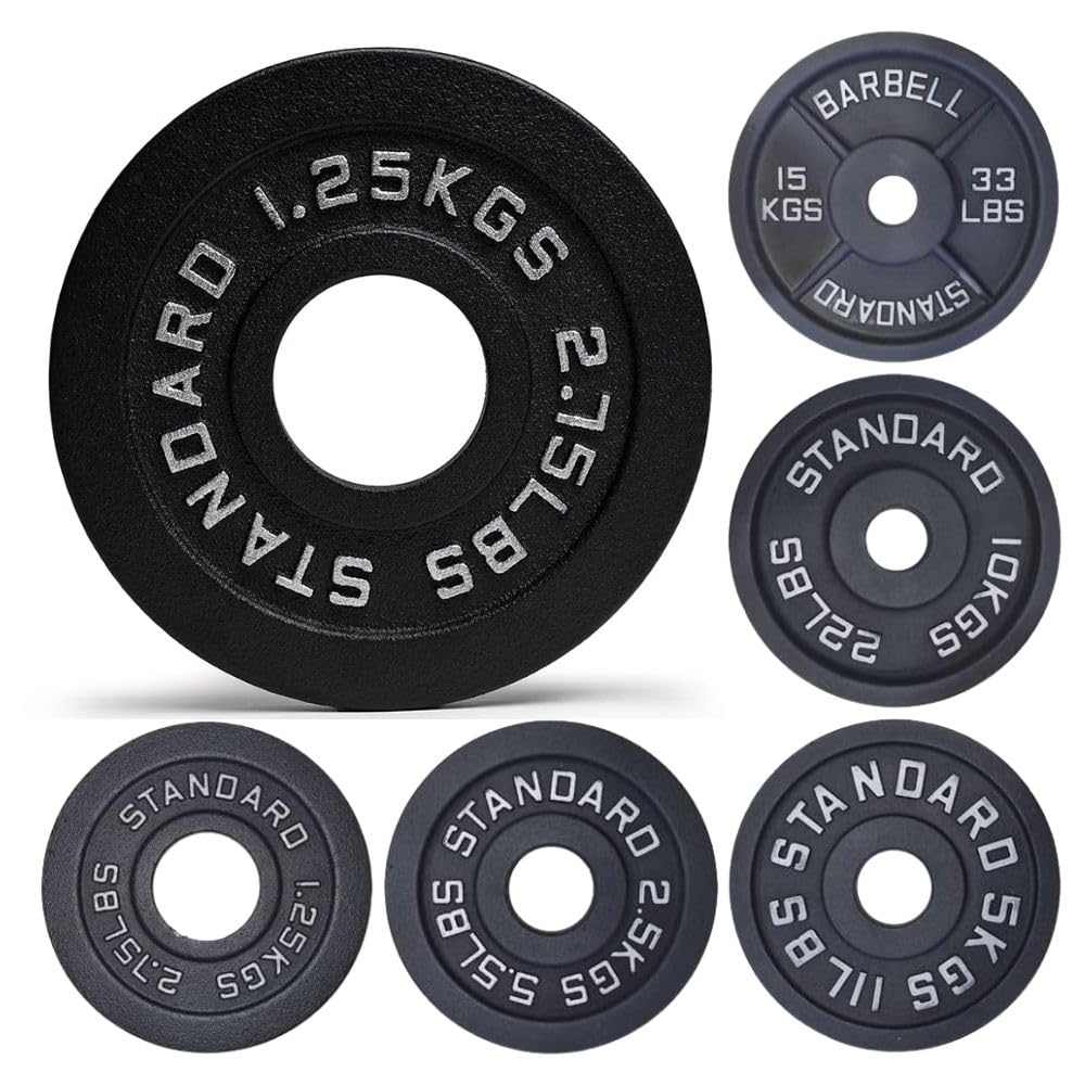 NORTHERN Olympic 2” Cast Iron Weight Plates Disc Pair, Strength Training, Cross Fitness, Deadlifts, Weightlifting, Bodybuilding Iron Plates for Home & Commercial Gym 1.25, 2.5, 5, 10,15, 20, 25Kg Pair