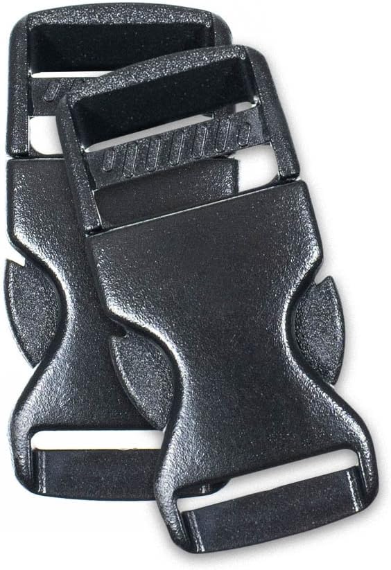Paracord Planet 3/4 inch Flat Black Buckle – Packs of 5, 10, 25, 50 & 100 – Webbing, Cargo Straps, Repair, Multipurpose