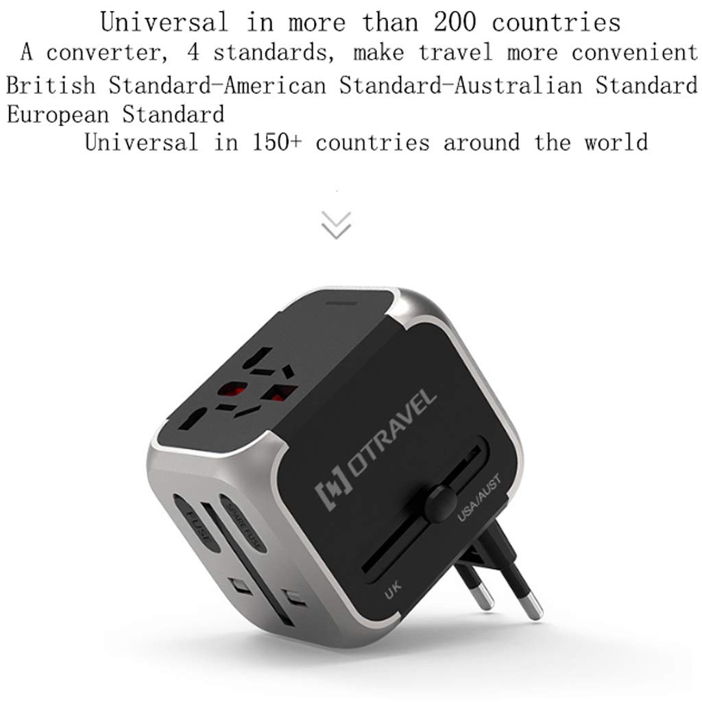 Adattatore di Viaggio in Tutto Il Mondo, Adapter Travel Socket International, Portable Travel International Charging Socket (Color : E, Dimensione : 65x50x60mm)