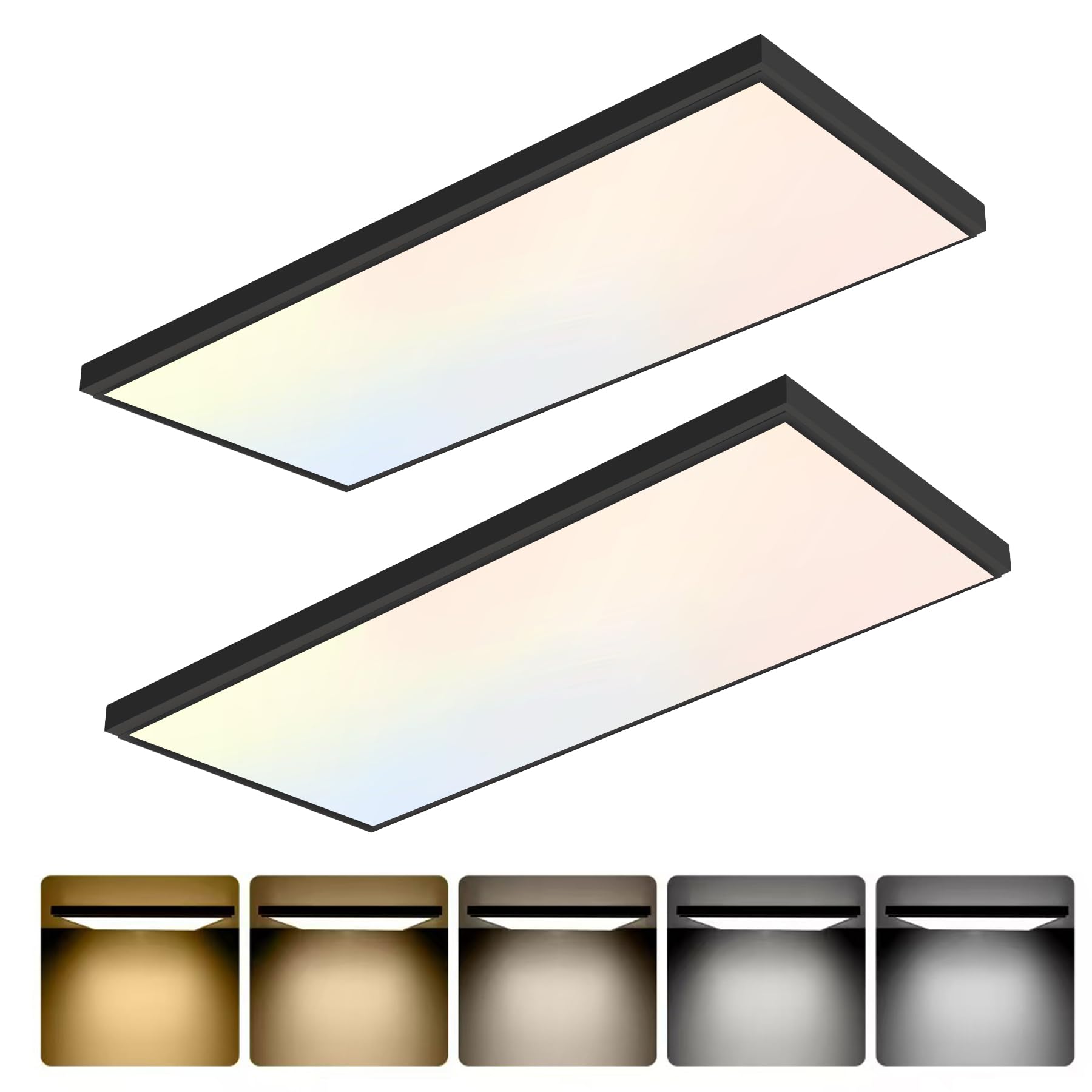 Photo 1 of GT-Lite 2 Pack 2'x4' 5500LM LED Flat Panel