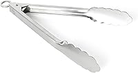 Martha Stewart Richburn 9-Inch Stainless Steel Tongs - Durable Heat-Resistant Gripping Tool for Grilling & Cooking