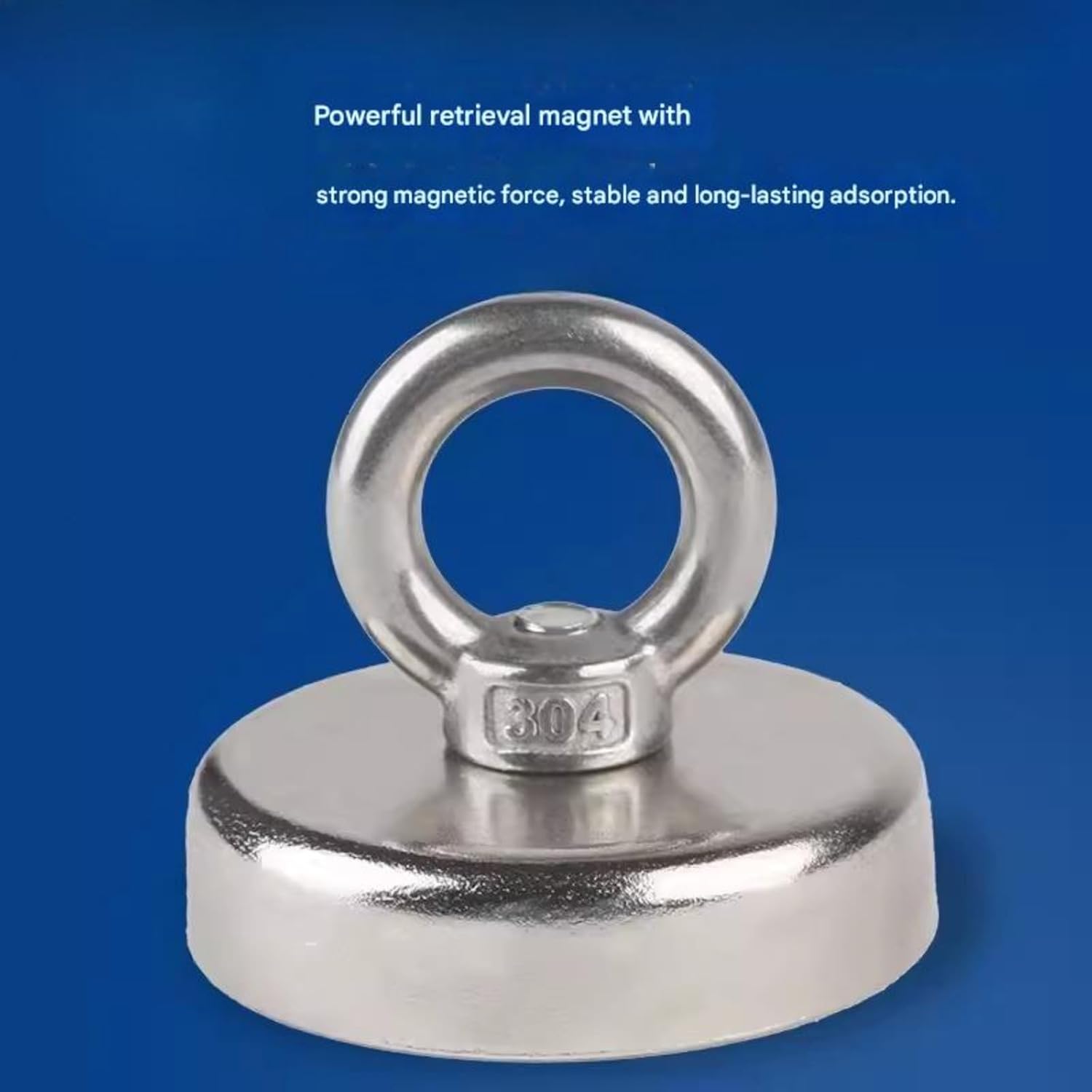 Heavy Duty Neodymium Magnetic Lifting Ring, Swivel Magnetic Hook with 304 Stainless Steel Ring, Magnetic Holder for Home Garage and Workshop Use (D42)