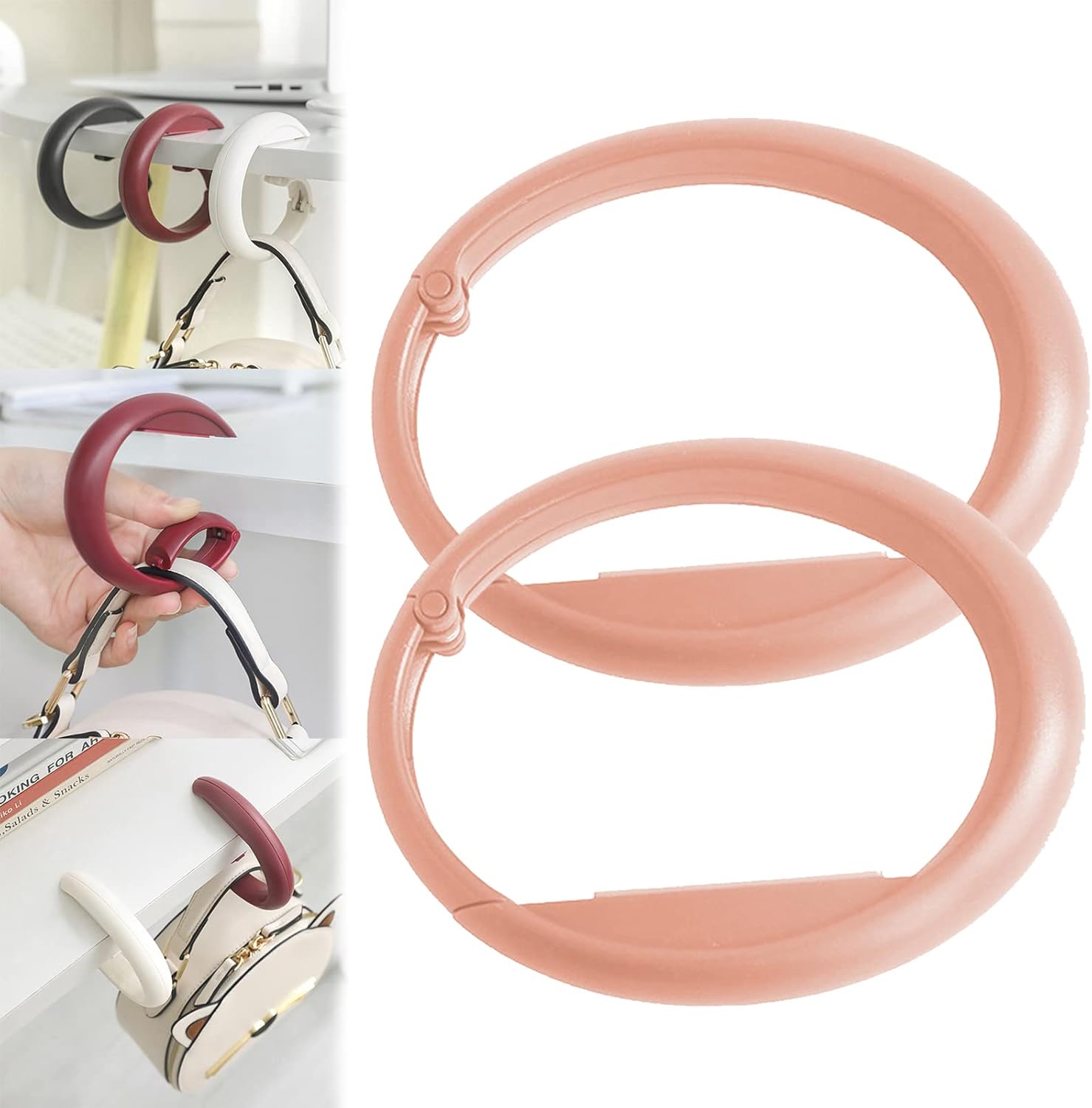 IPQYIHF Portable Purse Hanger, Purse Hook for Table Desk