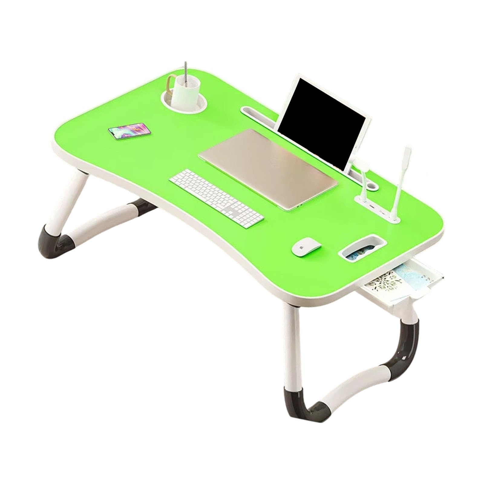 Large Pliable Notebook Desk Measuring 23.6x16x11 in Accommodates 17 Inch Notebook with Space Transportable Plan Includes Handle for Easy Transporting Fold Table