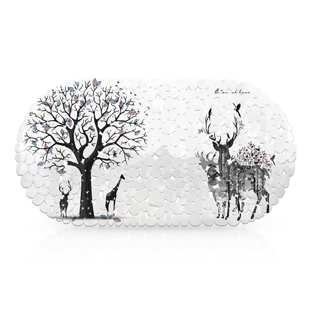 K Karezog Color -1 Shower Mat Non Slip Anti Mould, Non Slip Bath Mats For Inside Bath With Drain Holes, Shower Mats For Inside Shower With Suction Cup, Bathtub Mat Machine Washable(Color -1)