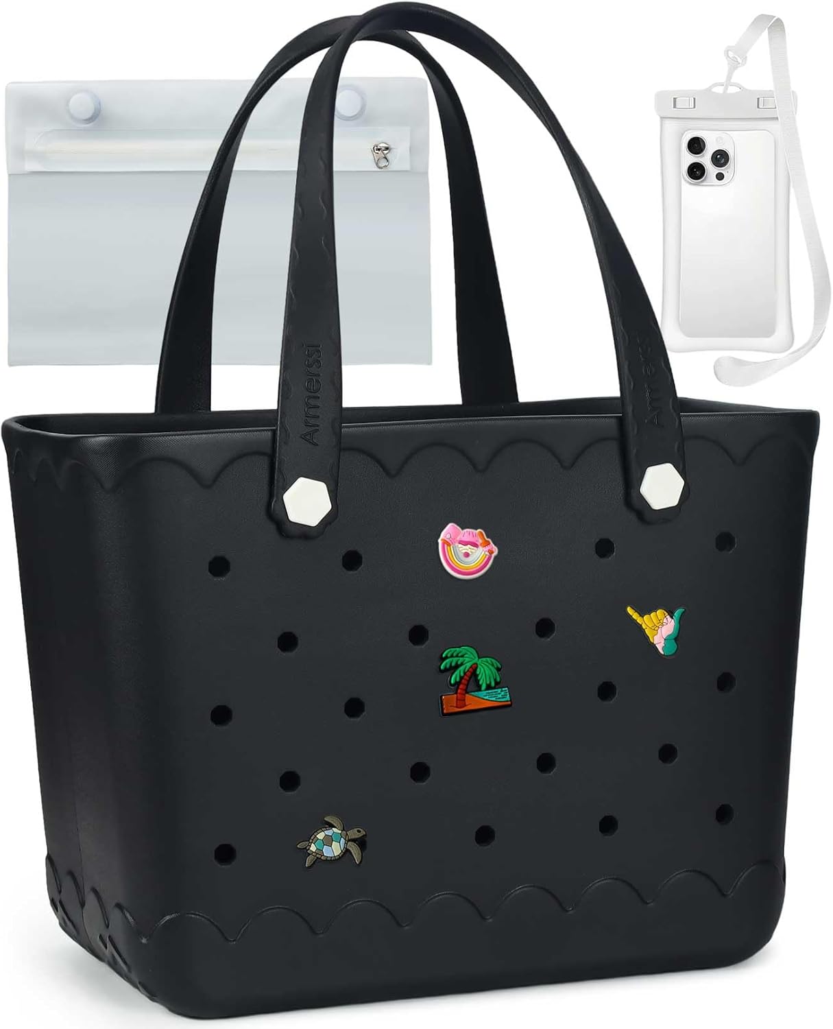 Rubber Beach Bag Waterproof Durable Large Tote Bag for Beach Sports Pool Swim Travel EVA Tote | Waterproof