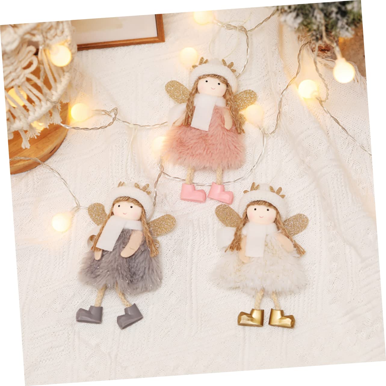 NOLITOY 9piezas Adornos Navideños Colgantes De Ángel De para Decoración De Árbol De Navidad Accesorios Festivos Diseño Encantador