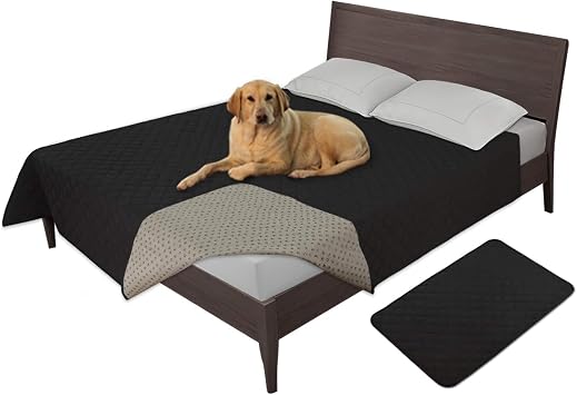 Easy-Going 100% Waterproof Dog Bed Cover, Non-Slip Pet Blanket for Furniture, Washable Couch Cover, Repleasement Sofa Cover 68X82 in,Black