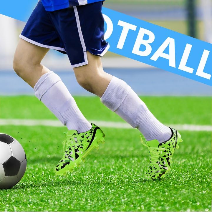 PANDANINJIA Kids Soccer Cleats Girls Boys FG/AG Unisex-Child Athletic Outdoor Football Shoes2